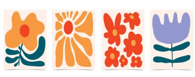 A4 dikey tasarım için saf bir çiçek arkaplanı