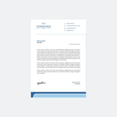 business letterhead template for your company vector illustration eps10