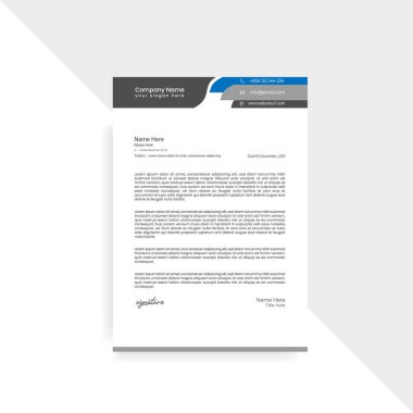 business letterhead template for your company vector illustration eps10