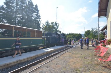 Almanların eski treni. Stok.