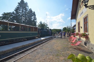 Eski tren istasyonu, seyahat fotoğrafı.
