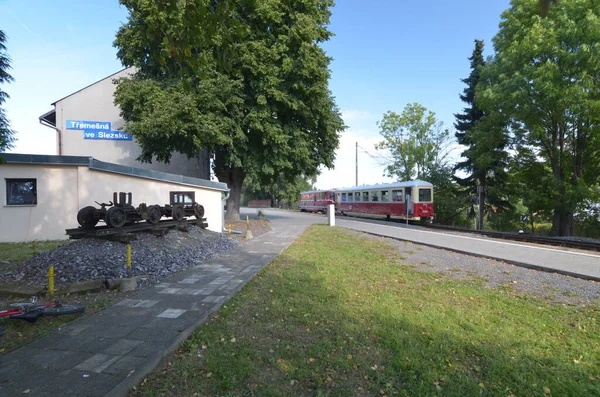 Железнодорожная Станция Городе Osoblaha Тремесна Чехия — стоковое фото