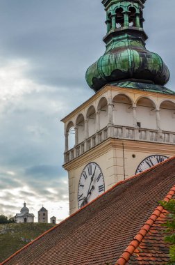 Mikulov, Çech 'teki bir kilise kulesinden manzara