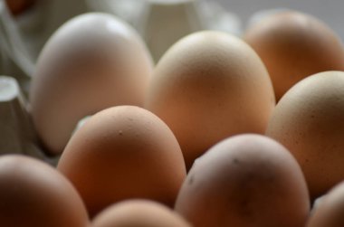 Sepette beyaz zemin üzerine yumurta