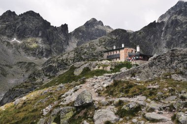 İtalyan Alpleri 'nin dağlarında güzel bir manzara