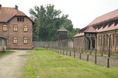 Auschwitz Nazi Yahudi Soykırımı Anıtı, tuğla binalar, Polonya