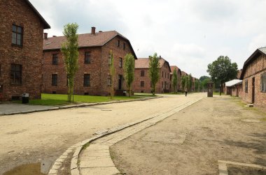 Auschwitz Nazi Yahudi Soykırımı Anıtı, tuğla binalar, Polonya
