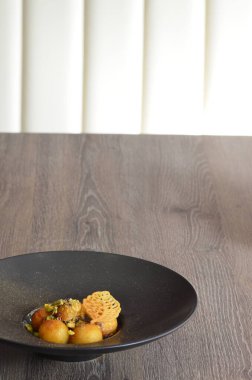 Lezzetli Asya yemeklerinin yakın görüntüsü, 