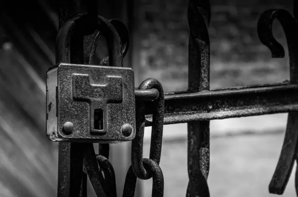 old iron gate lock