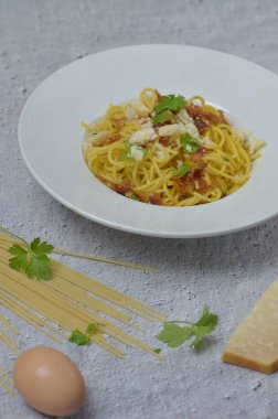 Spagetti 'nin mutfak fotoğrafı.