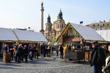 Çek Cumhuriyeti Prag 'da pazar meydanı.