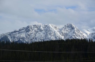 dağ manzarası ile kar kış