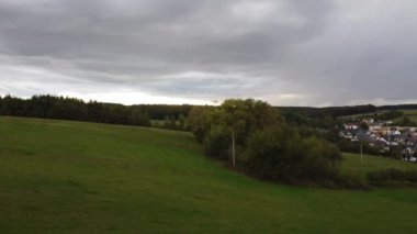 Eski şehrin manzarası, Hnevosice, czech, Silesia, Opava,