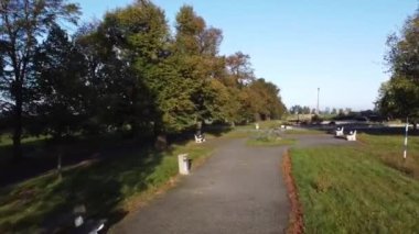 İkinci Dünya Savaşı Anıtı ve Ostrava Opava Operasyonu, Hrabyne, Çek Opava, Silezya, 4K video, panoramik manzara