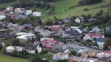 Çek, Silezya, Hnevosice, Opava Bölgesi 'nin havadan çekilmiş fotoğrafı