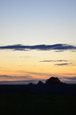 Güzel gün batımı gökyüzü, doğa ve seyahat