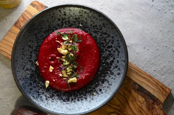 Pancar ve balkabağı çorbası.