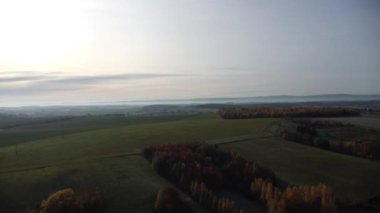 Çek topraklarında sonbahar - hava aracı görünümü