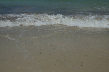 Sahilde deniz dalgaları, Djerba, Tunus