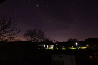 Yıldızlı ve samanyolu güzel gece gökyüzü