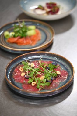 Lezzetli yiyeceklerin yakın görüntüsü