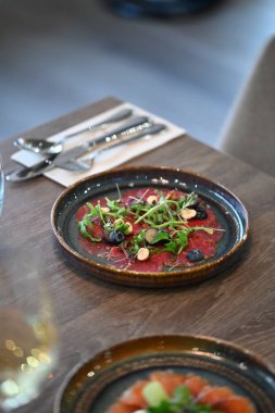 Lezzetli yiyeceklerin yakın görüntüsü