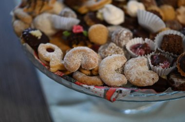 Lezzetli şekerlerin yakın plan çekimi.