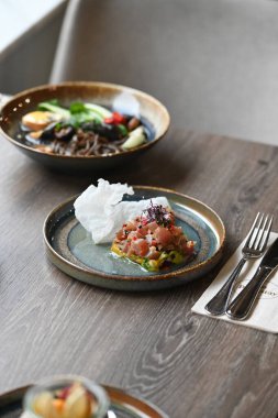 Lezzetli yemekler, seçici odaklanma.