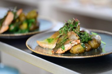 Yakın - et ile lezzetli yemek görünümü