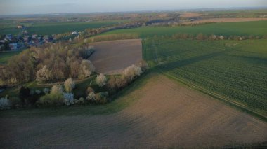 Belçika kırsalındaki tarlaların manzarası