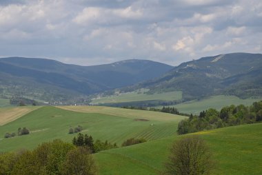 Yazın dağların manzarası