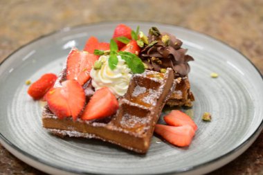 Çikolatalı lezzetli pasta.