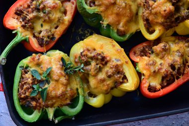 Lezzetli ve sağlıklı yemek konsepti