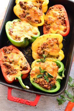 Doldurulmuş dolma dolma biber ve et.