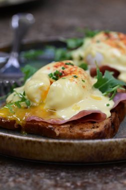 Peynirli yumurta, jambon, tost, pastırma, yumurta ve tost.