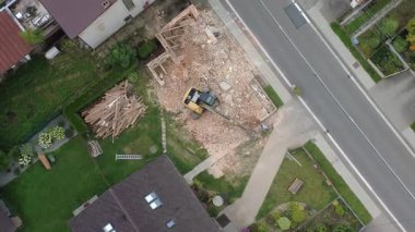 İnşaat alanında havadan görünümü