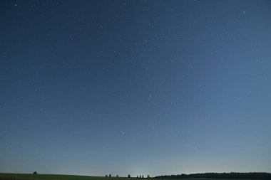 Yıldızlı ve samanyolu gece gökyüzü