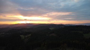 Karpatlar 'da güzel gün batımı, Ukrayna