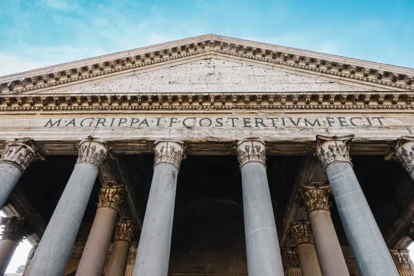 Ancient Rome, Pantheon facade and columns. Corinthian columns of the Pantheon