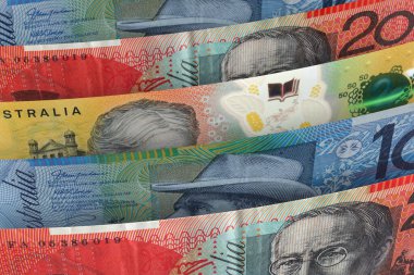 Avustralya Doları Banknotları. Dış Döviz Borsası. Mali Konsept