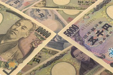 Japon yen banknotları. Döviz piyasası. Mali konsept