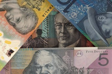 Avustralya Doları Banknotları. Dış Döviz Borsası. Mali Konsept