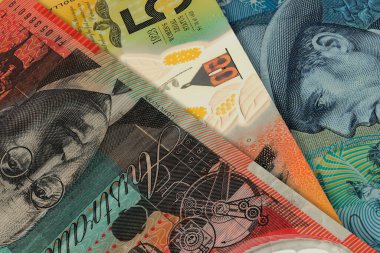 Avustralya Doları Banknotları. Dış Döviz Borsası. Mali Konsept