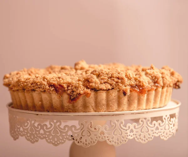 Delicious Homemade Apple Pie White Background — Stock Photo, Image
