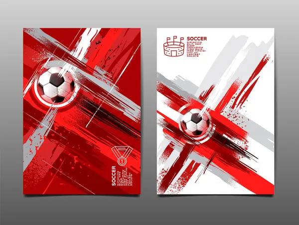 足球模板设计 足球横幅 体育布局设计 图库插图