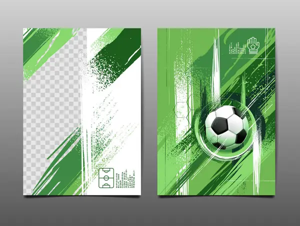 足球模板设计 足球横幅 体育布局设计 绿色主题 矢量图解 抽象背景 图库矢量图片