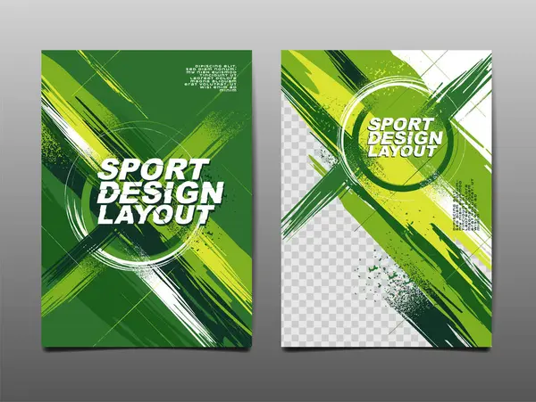 体育设计布局 模板设计 体育背景 绿色色调 图库矢量图片