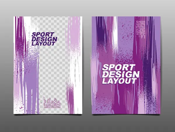 体育设计布局 模板设计 体育背景 紫色色调 免版税图库插图