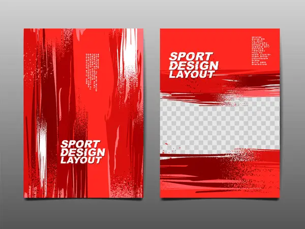 体育设计布局 模板设计 体育背景 红色调 矢量图形