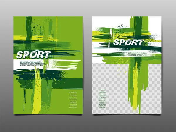 体育设计布局 模板设计 体育背景 绿色色调 免版税图库插图